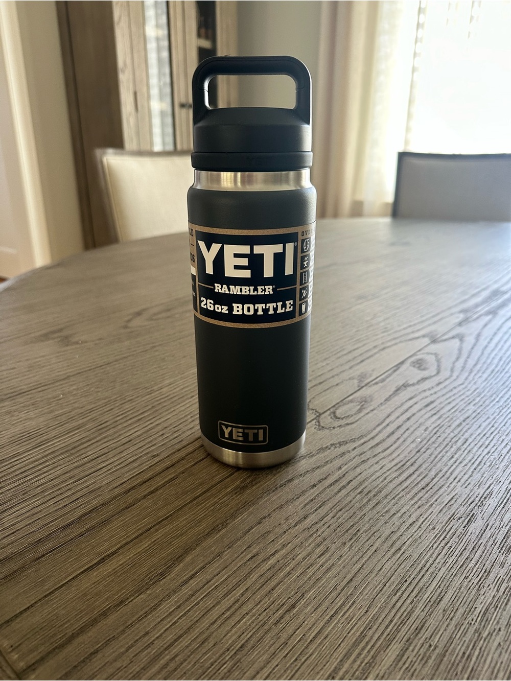 YETI Rambler 26 oz Bottle with Chug Cap Black New Open Box
